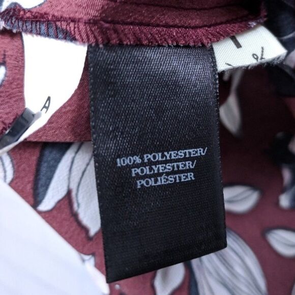 ANN TAYLOR Magnolia Floral Ruffle Collar Top M - Picture 4 of 7